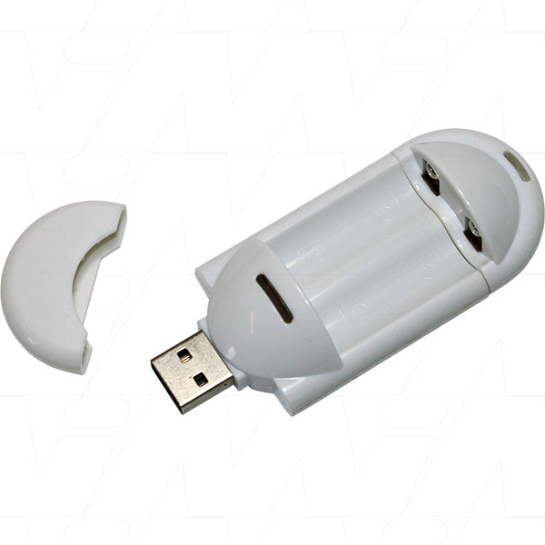 2 slot USB rechargeable battery charger