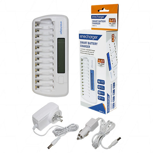 12 AA/AAA Rechargeable Battery Quick Charger/Discharger