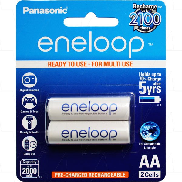 Eneloop AA Rechargeable Battery - 2 Pack