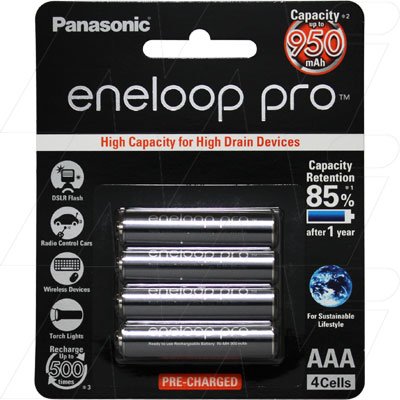 Eneloop Pro AAA Rechargeable Battery - 4 Pack